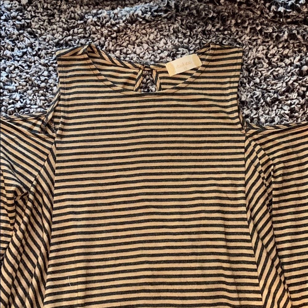 Alterd State cold shoulder striped top